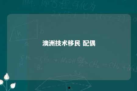 澳洲技术移民 配偶