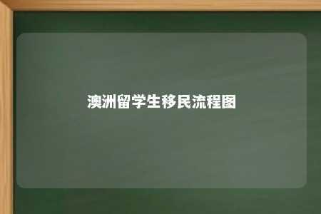 澳洲留学生移民流程图